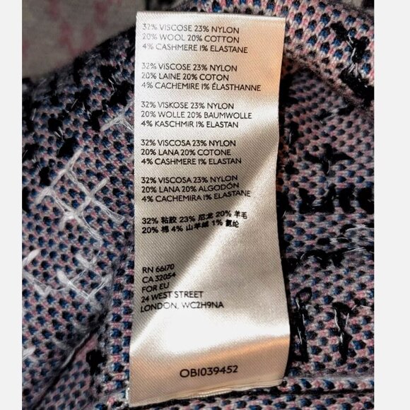 Anthropologie Avery Pencil Skirt Cashmere Wool Knit Embroidered Midi New $198 S - Picture 13 of 13